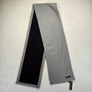 Eddie Bauer Scarf Windshield Fleece Unisex Gray Strip Fleece Liner 62"x9" New